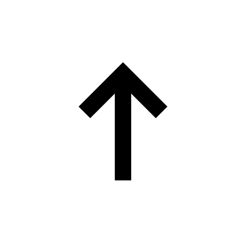 Small Upward Arrow (Outline) Free Open-Source SVG Icon (Teenyicons)