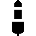 Audio Cable Connector (Solid) Free Open-Source SVG Icon