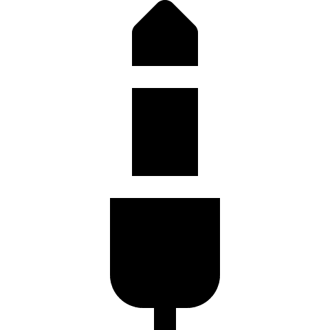 Audio Cable Connector (Solid) Free Open-Source SVG Icon (Teenyicons)