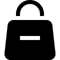 Bag with Minus Symbol (Solid) Free Open-Source SVG Icon