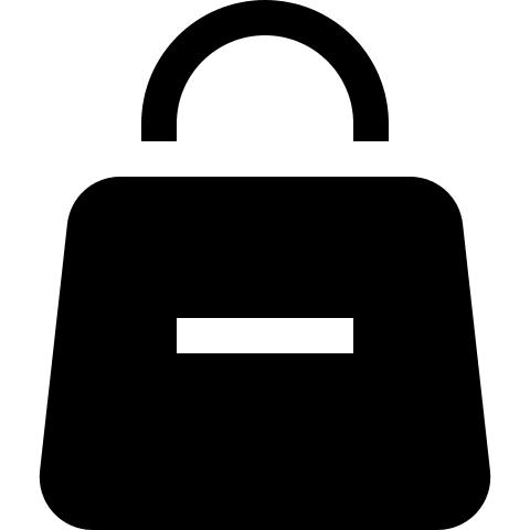 Bag with Minus Symbol (Solid) Free Open-Source SVG Icon (Teenyicons)