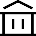 Bank Building (Outline) Free Open-Source SVG Icon