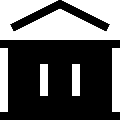 Bank Building (Solid) Free Open-Source SVG Icon (Teenyicons)