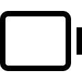 Battery Level 0 (Outline) Free Open-Source SVG Icon