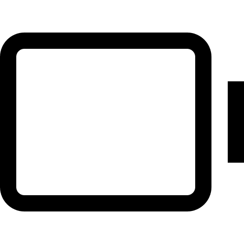 Battery Level 0 (Outline) Free Open-Source SVG Icon (Teenyicons)