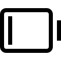 Battery Level 1 (Outline) Free Open-Source SVG Icon