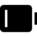 Battery Level 1 (Solid) Free Open-Source SVG Icon