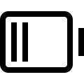 Battery Level 2 (Outline) Free Open-Source SVG Icon