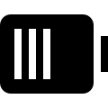 Three-Quarter Charged Battery (Solid) Free Open-Source SVG Icon