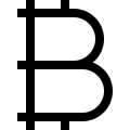 Bitcoin Cryptocurrency Symbol (Outline) Free Open-Source SVG Icon