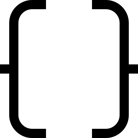 Bracket Symbol (Outline) Free Open-Source SVG Icon (Teenyicons)