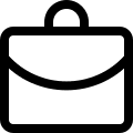 Alternate Briefcase Design (Outline) Free Open-Source SVG Icon