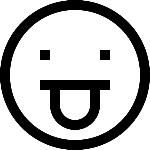 Tongue Mood Expression (Outline) Free Open-Source SVG Icon (Teenyicons)