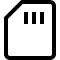 SD Card (Outline) Free Open-Source SVG Icon