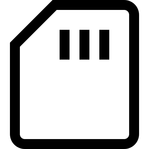 SD Card (Outline) Free Open-Source SVG Icon (Teenyicons)