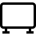 Television Set (Outline) Free Open-Source SVG Icon