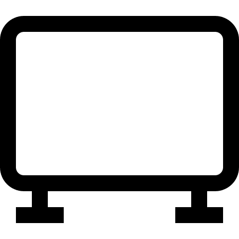 Television Set (Outline) Free Open-Source SVG Icon (Teenyicons)