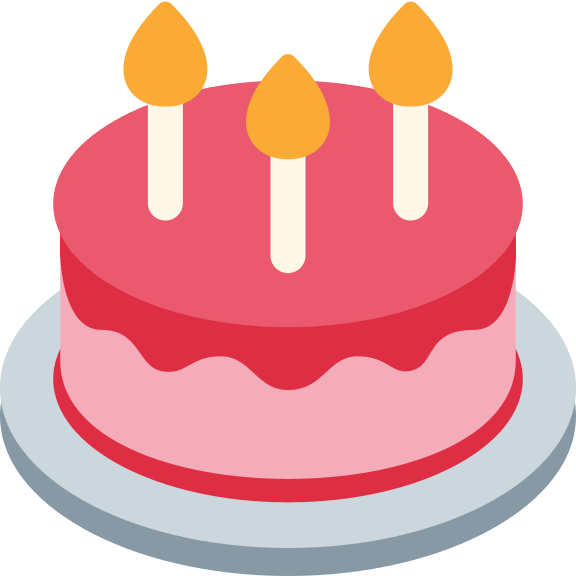 Birthday Cake Free Open-Source SVG Icon (Twitter Emoji)