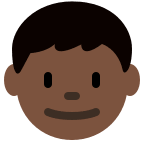 Dark Skin Tone Boy Emoji Free Open-Source SVG Icon