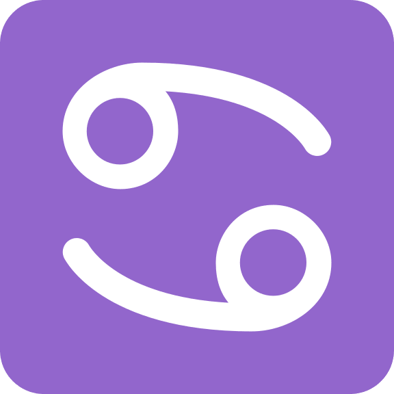 Cancer Zodiac Sign Free Open-Source SVG Icon (Twitter Emoji)