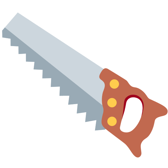 Carpentry Saw Tool Free Open-Source SVG Icon (Twitter Emoji)