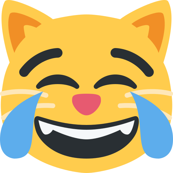 Cat With Tears Of Joy Emoji Free Open-Source SVG Icon (Twitter Emoji)