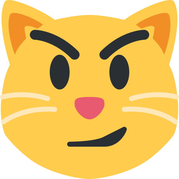 Cat With Wry Smile Free Open-Source SVG Icon (Twitter Emoji)