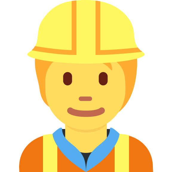 Construction Worker Character Free Open-Source SVG Icon (Twitter Emoji)