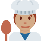 Medium Skin Tone Cook (Twitter Emoji) Free Open-Source SVG Icon