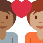 Couple with Heart (Medium Dark Skin Tone and Medium Skin Tone) Free Open-Source SVG Icon