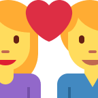 Couple with Heart (Woman and Man) Free Open-Source SVG Icon