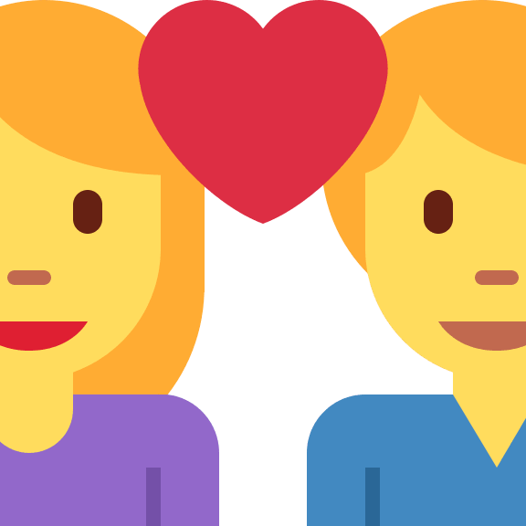 Couple with Heart (Woman and Man) Free Open-Source SVG Icon (Twitter Emoji)