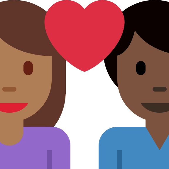 Couple with Heart (Medium Dark Skin Tone, Dark Skin Tone) Free Open-Source SVG Icon (Twitter Emoji)