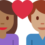 Couple With Heart (Medium Dark Skin Tone & Medium Skin Tone) Free Open-Source SVG Icon