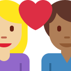 Couple With Heart: Woman and Man (Medium Light and Medium Dark Skin Free Open-Source SVG Icon