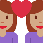 Couple with Heart: Woman and Woman with Medium Skin Tone Free Open-Source SVG Icon