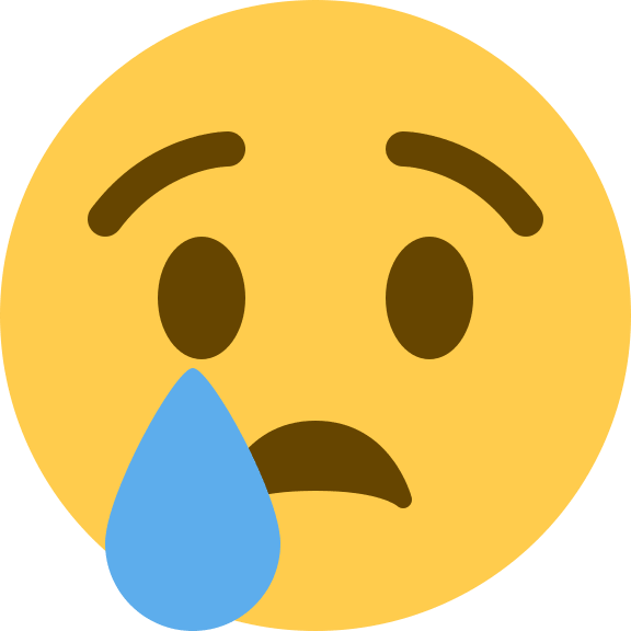 Crying Face Emoji Free Open-Source SVG Icon (Twitter Emoji)