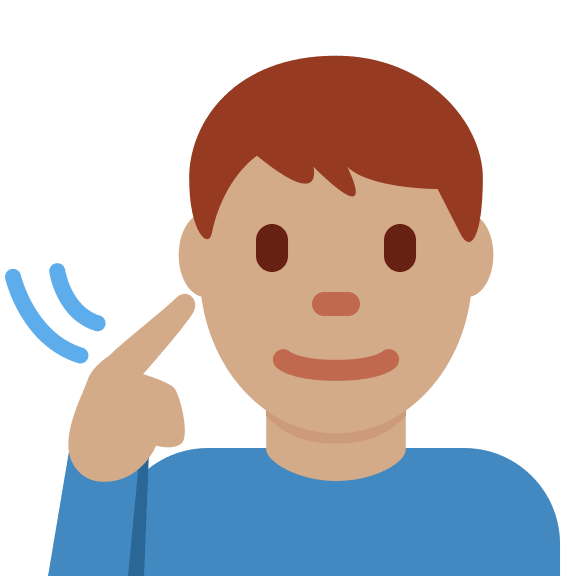 Deaf Man with Medium Skin Tone Free Open-Source SVG Icon (Twitter Emoji)