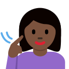 Deaf Woman with Dark Skin Tone Free Open-Source SVG Icon