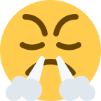 Face With Steam From Nose Emoji Free Open-Source SVG Icon