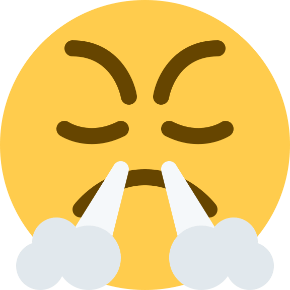 Face With Steam From Nose Emoji Free Open-Source SVG Icon (Twitter Emoji)