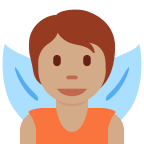 Fairy with Medium Skin Tone Free Open-Source SVG Icon