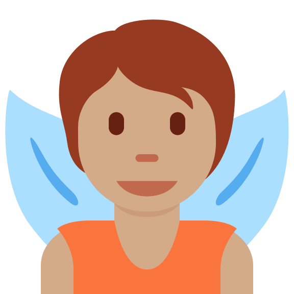 Fairy with Medium Skin Tone Free Open-Source SVG Icon (Twitter Emoji)