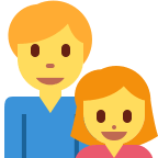 Family Man and Girl Emoji Free Open-Source SVG Icon