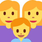 Family with Two Women and a Boy Free Open-Source SVG Icon