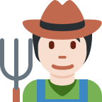 Farmer with Light Skin Tone (Light) Free Open-Source SVG Icon