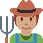 Medium Skin Tone Farmer Free Open-Source SVG Icon