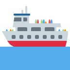 Ferry Transportation Vehicle Free Open-Source SVG Icon