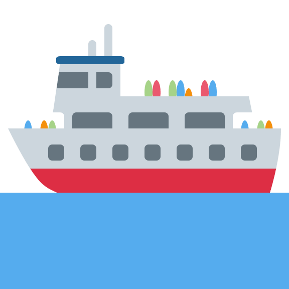 Ferry Transportation Vehicle Free Open-Source SVG Icon (Twitter Emoji)