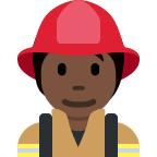 Firefighter with Dark Skin Tone Free Open-Source SVG Icon